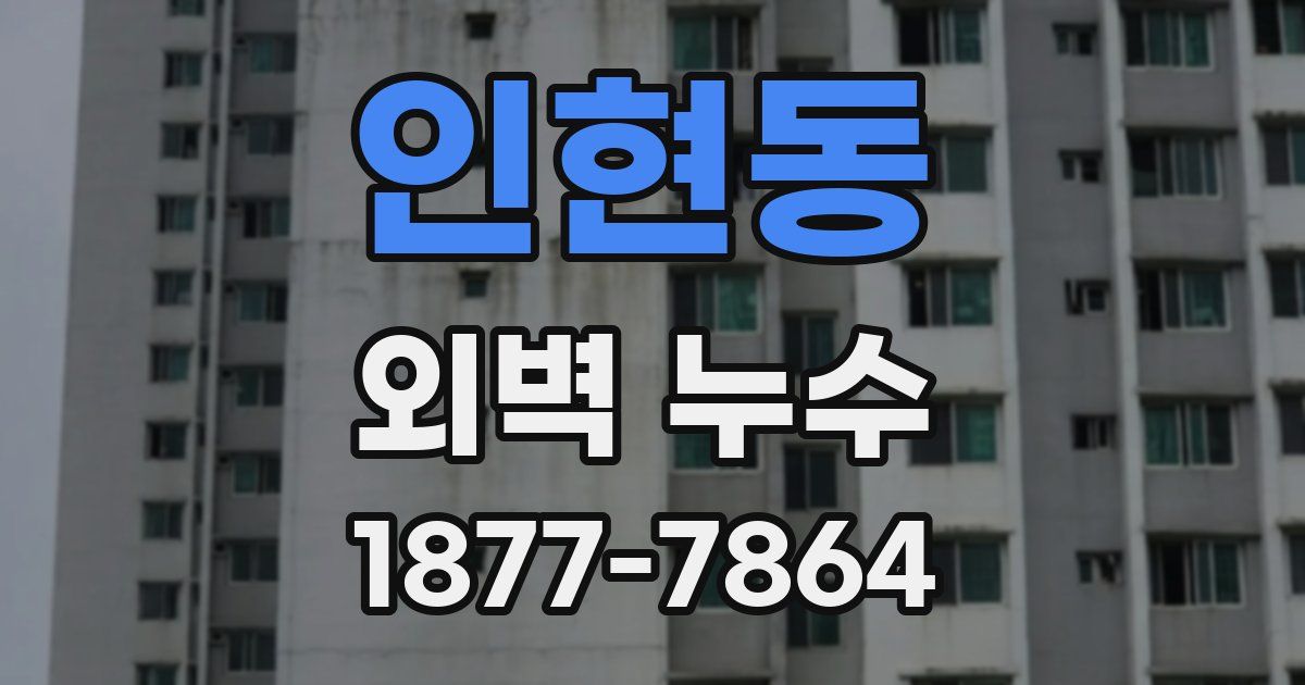인현동 외벽 누수