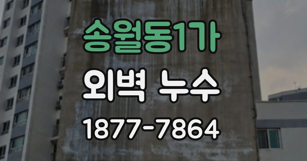 송월동1가 외벽 누수
