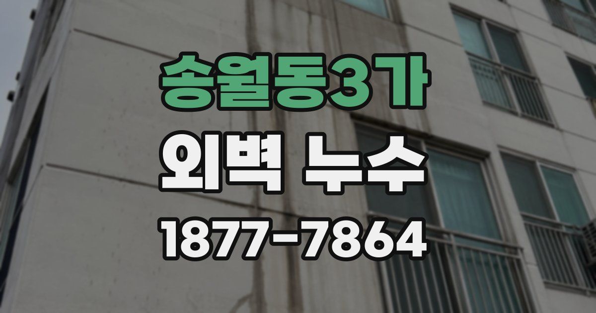 송월동3가 외벽 누수