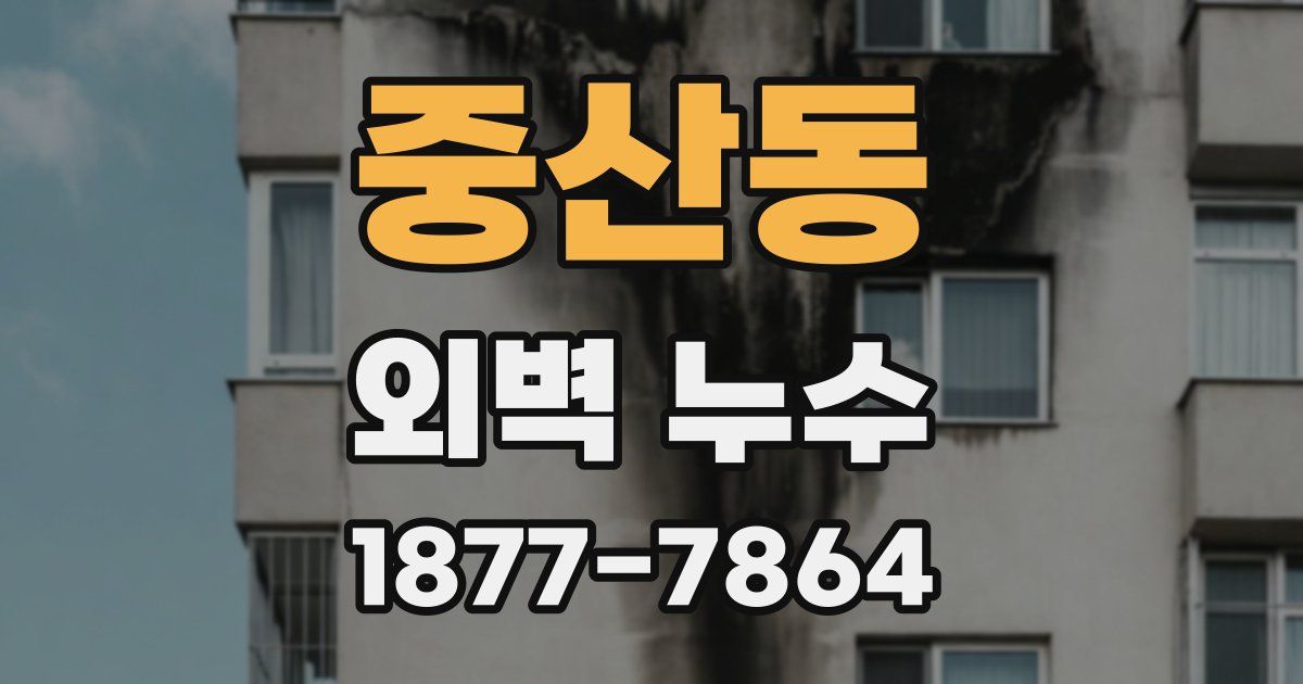 중산동 외벽 누수