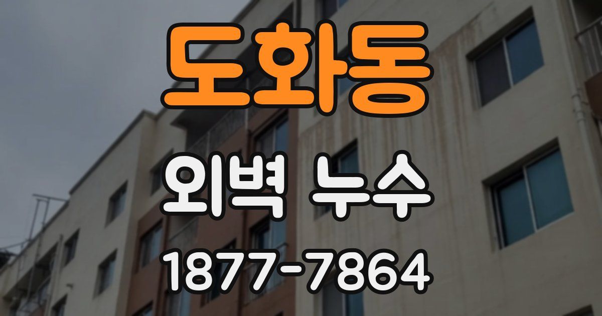 도화동 외벽 누수
