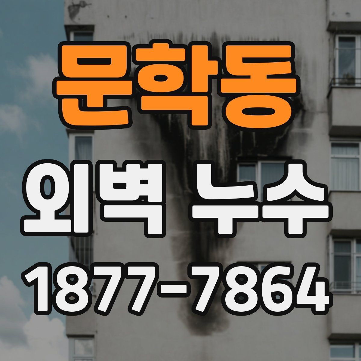 문학동 외벽 누수 보수 범위를 정할 때 주의할 점