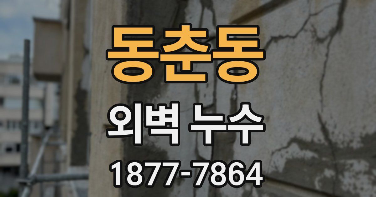 동춘동 외벽 누수