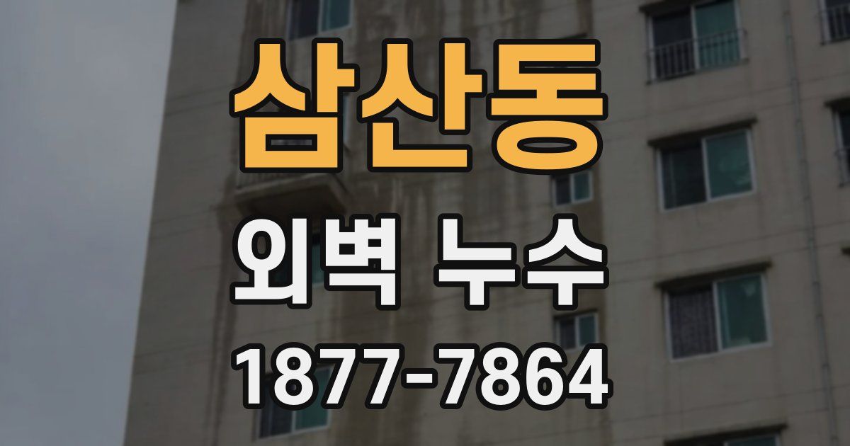삼산동 외벽 누수