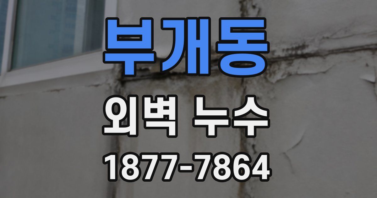 부개동 외벽 누수