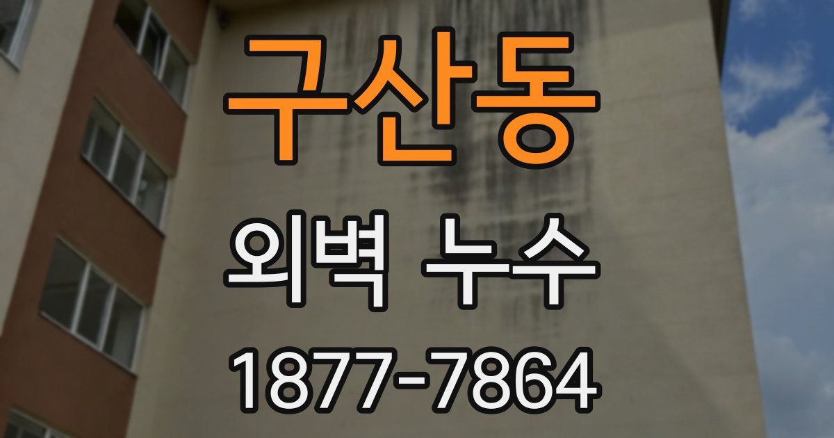 구산동 외벽 누수