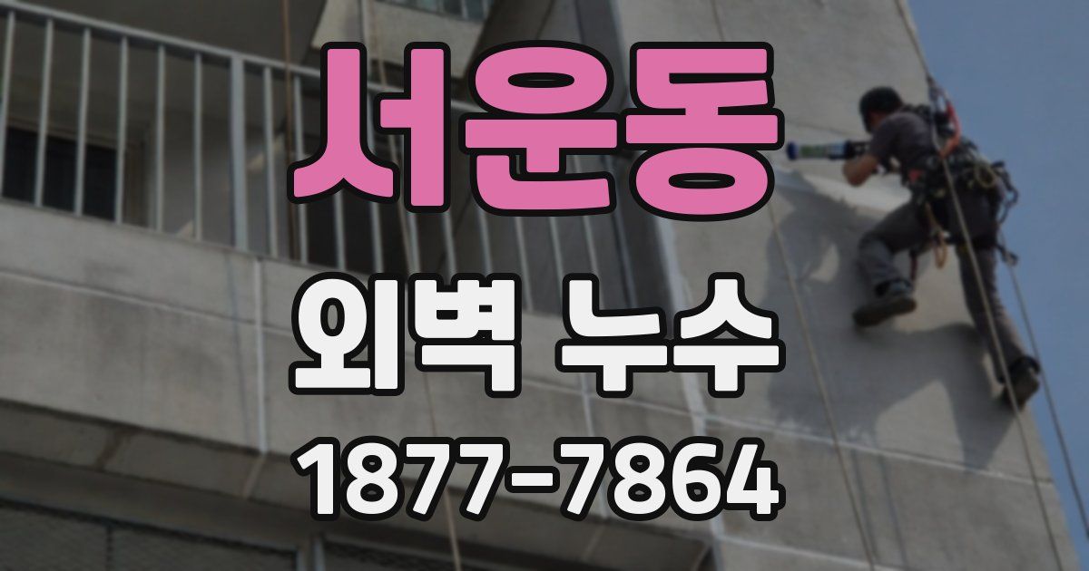 서운동 외벽 누수