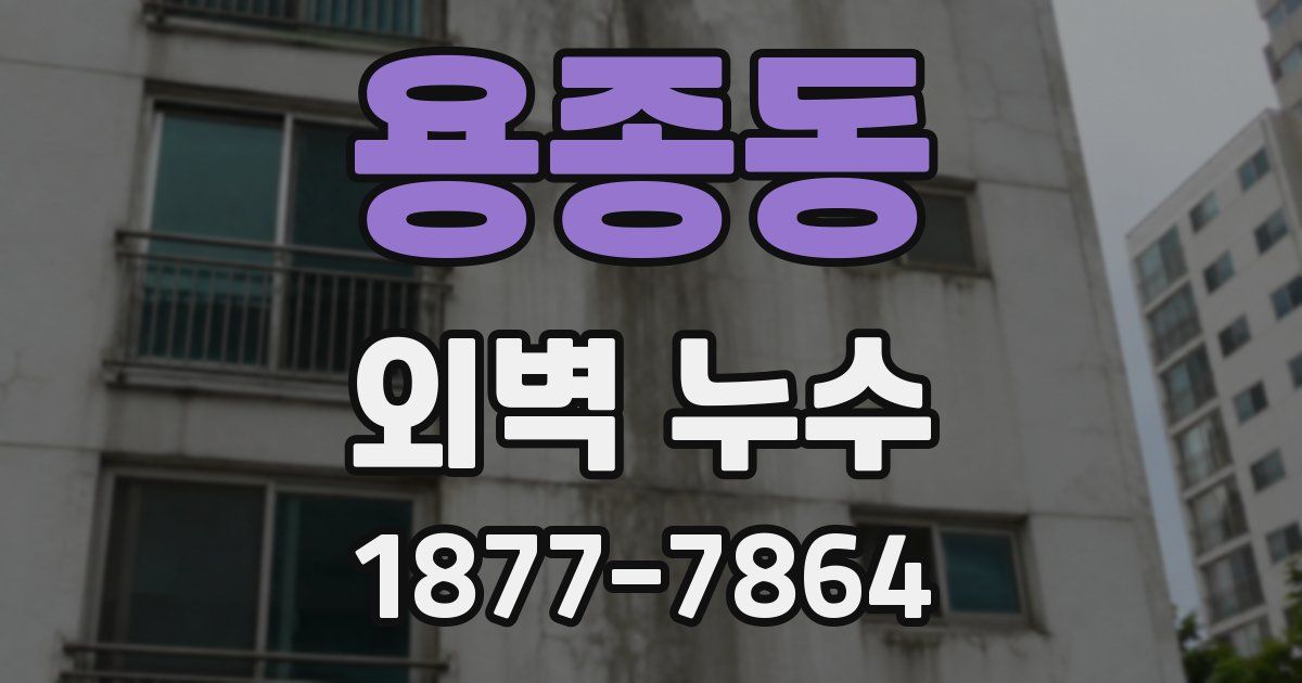 용종동 외벽 누수