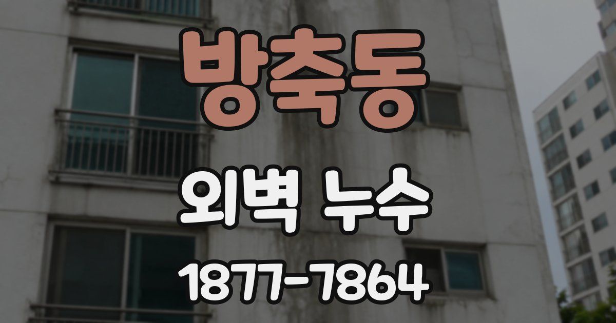 방축동 외벽 누수
