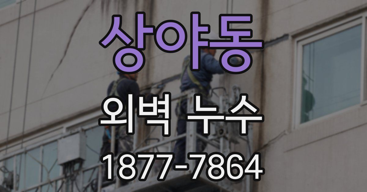상야동 외벽 누수