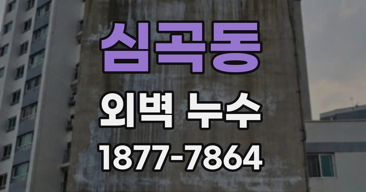 심곡동 외벽 누수