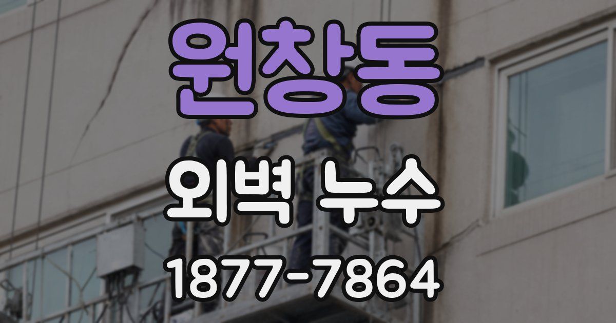 원창동 외벽 누수