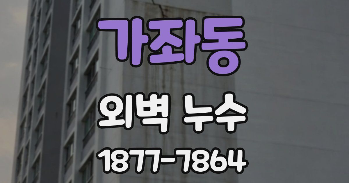 가좌동 외벽 누수