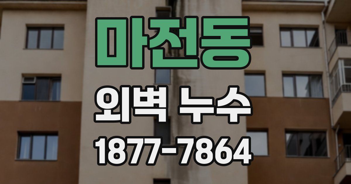 마전동 외벽 누수