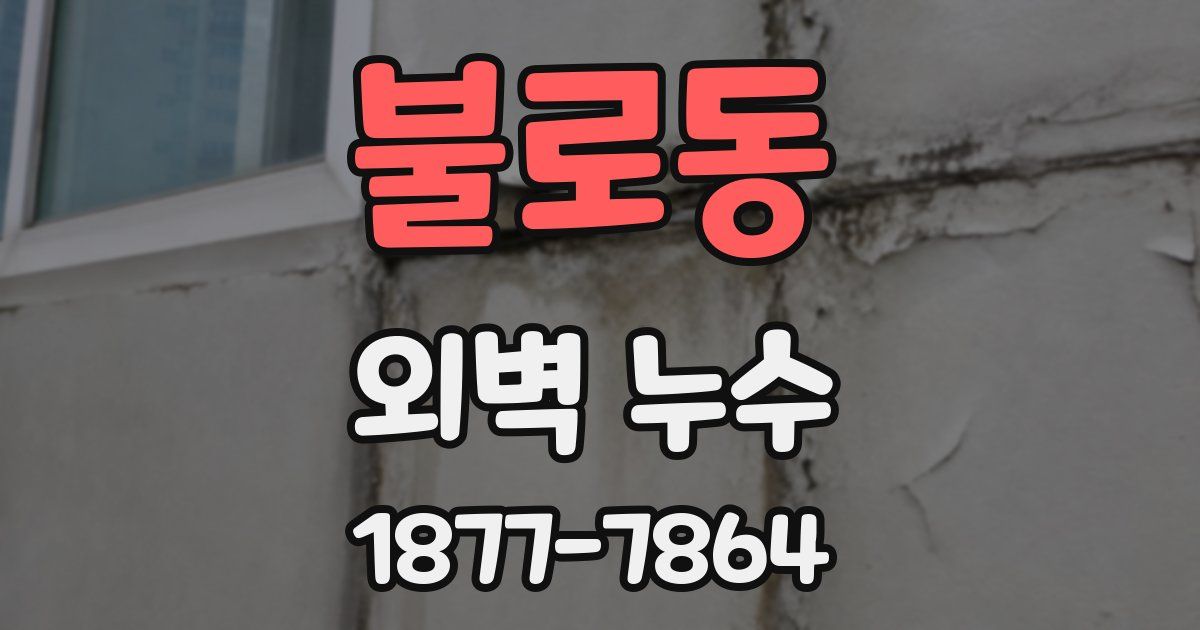 불로동 외벽 누수