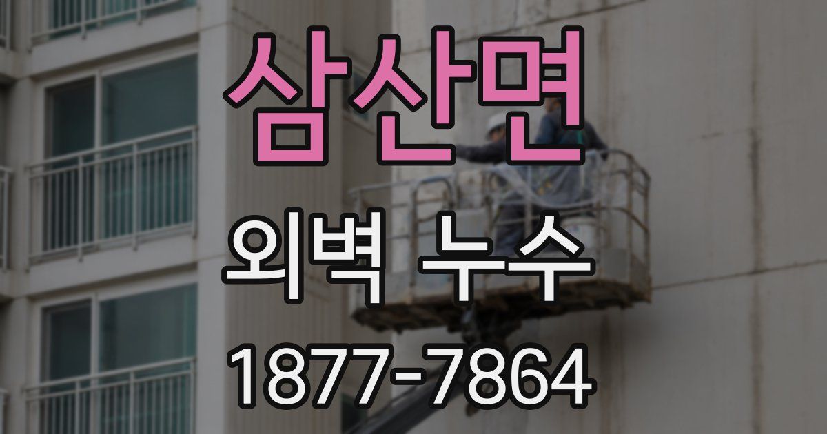 삼산면 외벽 누수
