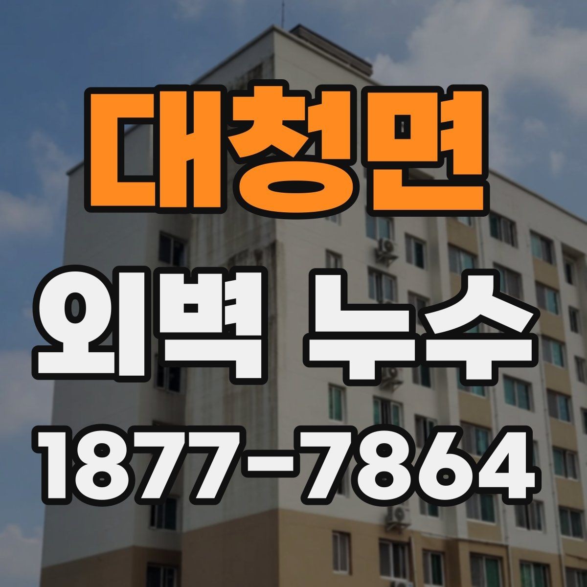 대청면 외벽 누수 발생 후 원인 추적이 어려운 이유
