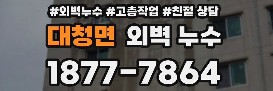 대청면 외벽 누수