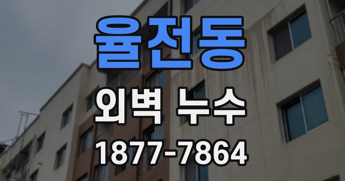 율전동 외벽 누수