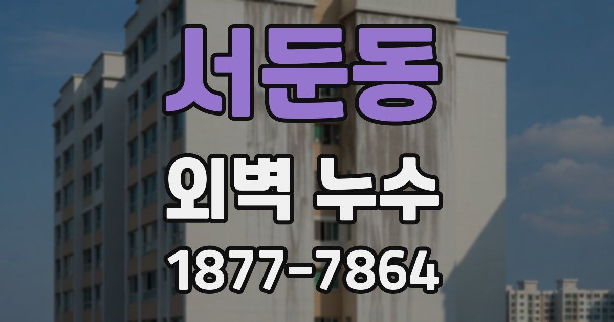 서둔동 외벽 누수