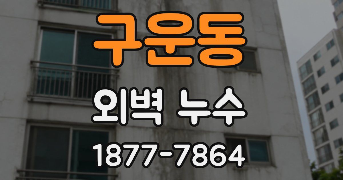 구운동 외벽 누수
