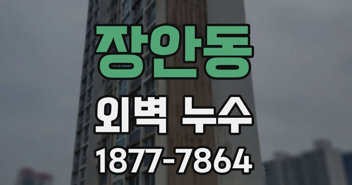 장안동 외벽 누수
