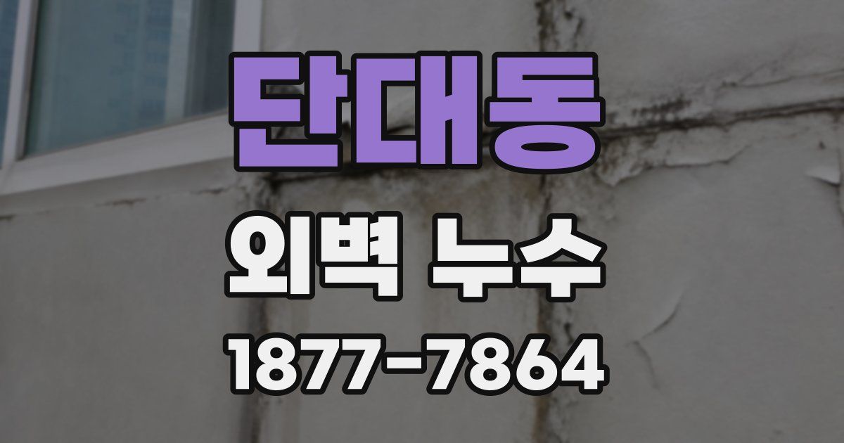 단대동 외벽 누수