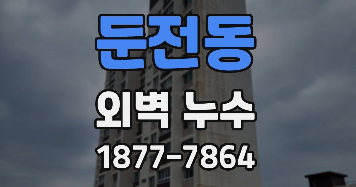 둔전동 외벽 누수