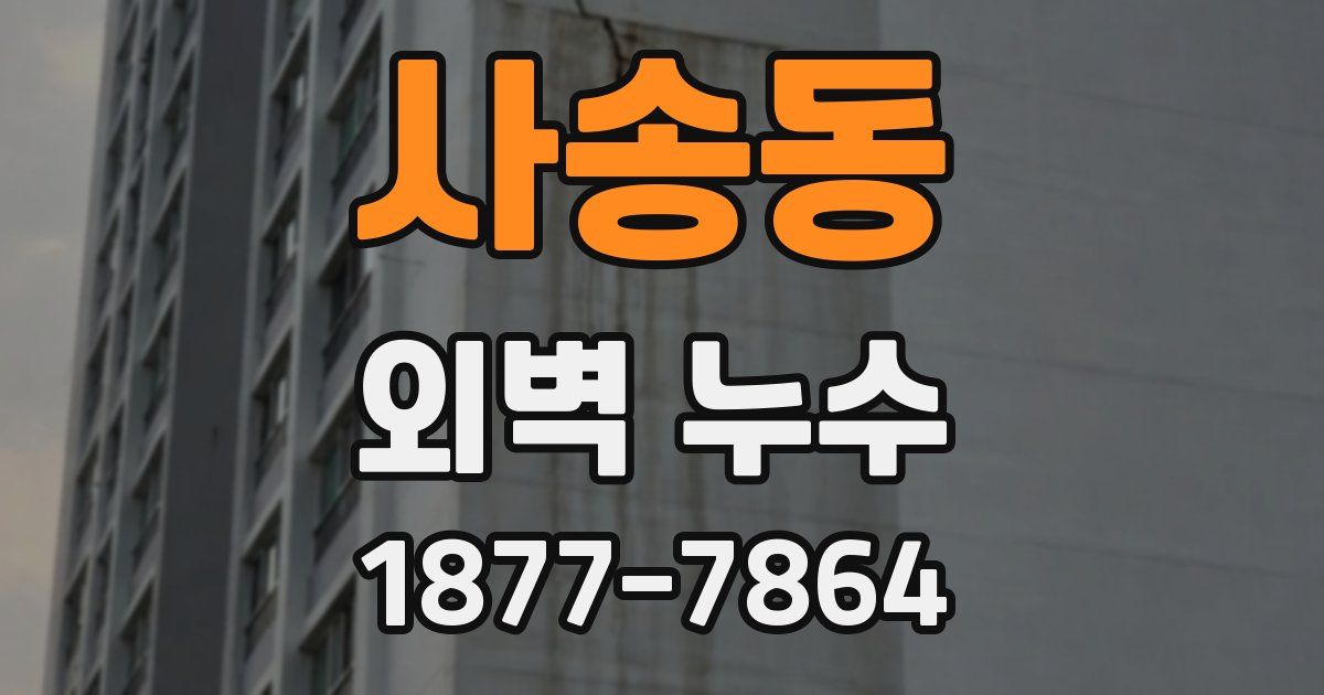 사송동 외벽 누수