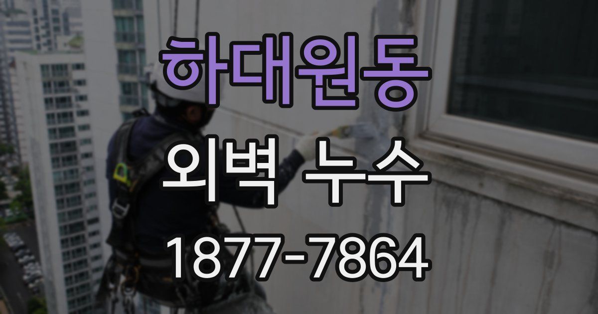 하대원동 외벽 누수