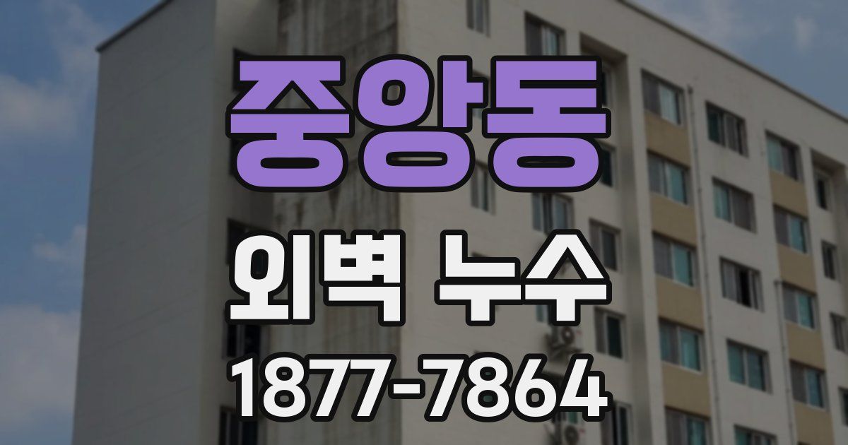 중앙동 외벽 누수