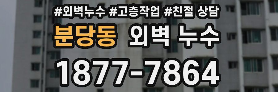 분당동 외벽 누수