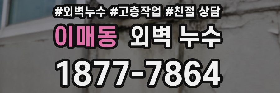 이매동 외벽 누수
