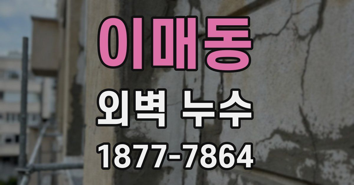이매동 외벽 누수