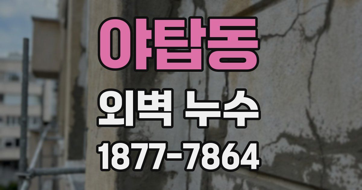 야탑동 외벽 누수