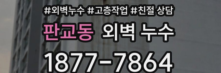 판교동 외벽 누수