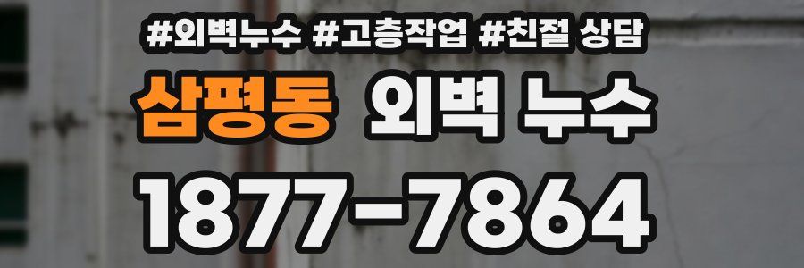삼평동 외벽 누수