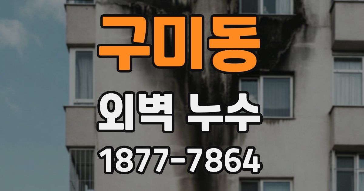 구미동 외벽 누수