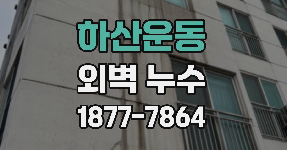 하산운동 외벽 누수