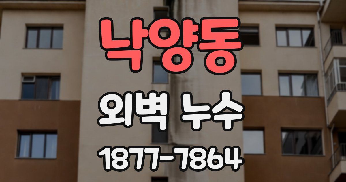 낙양동 외벽 누수