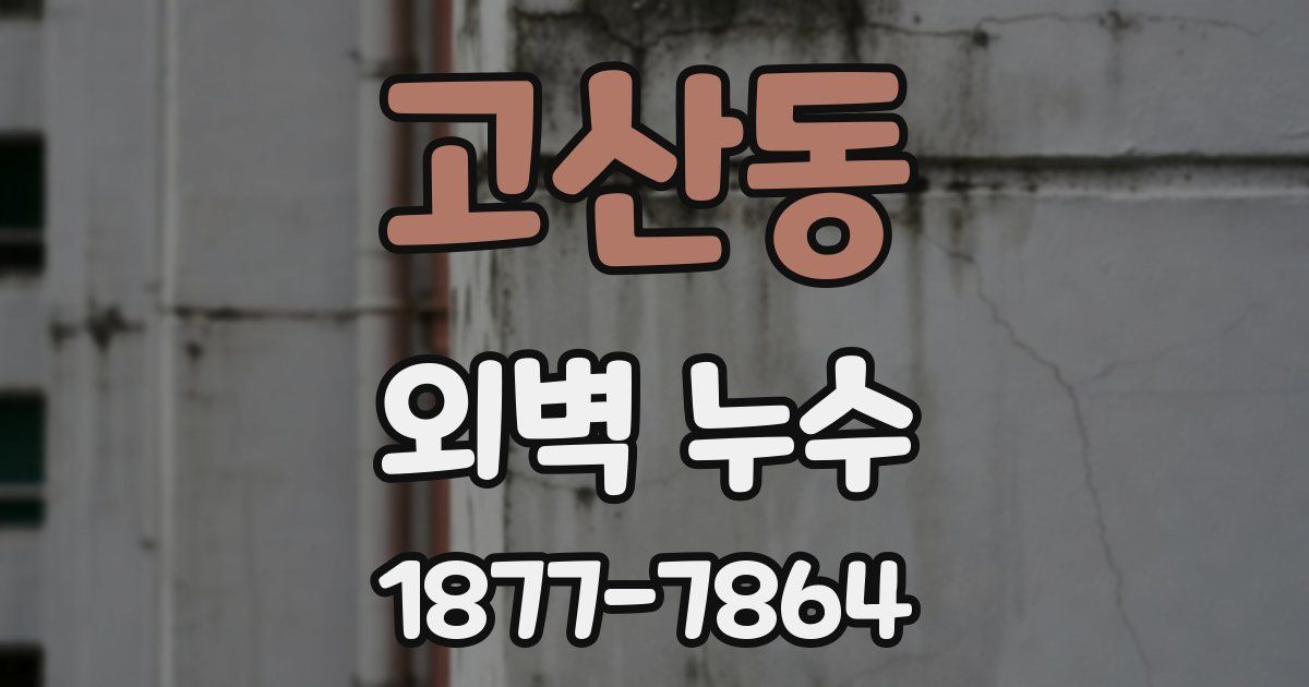 고산동 외벽 누수