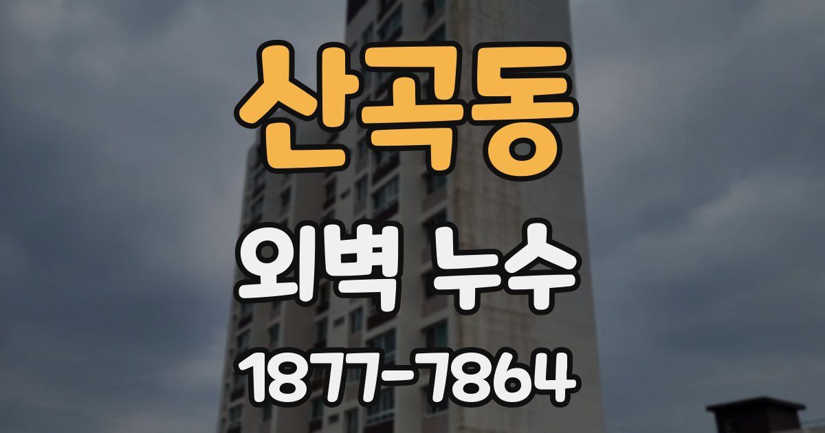 산곡동 외벽 누수