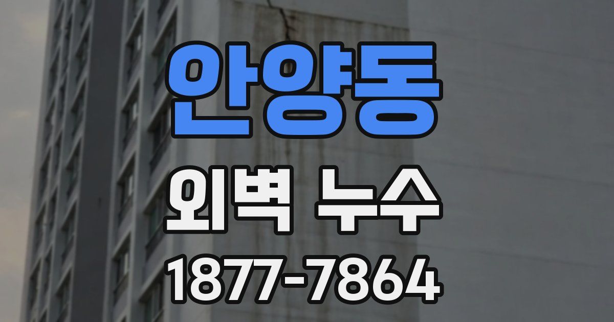 안양동 외벽 누수
