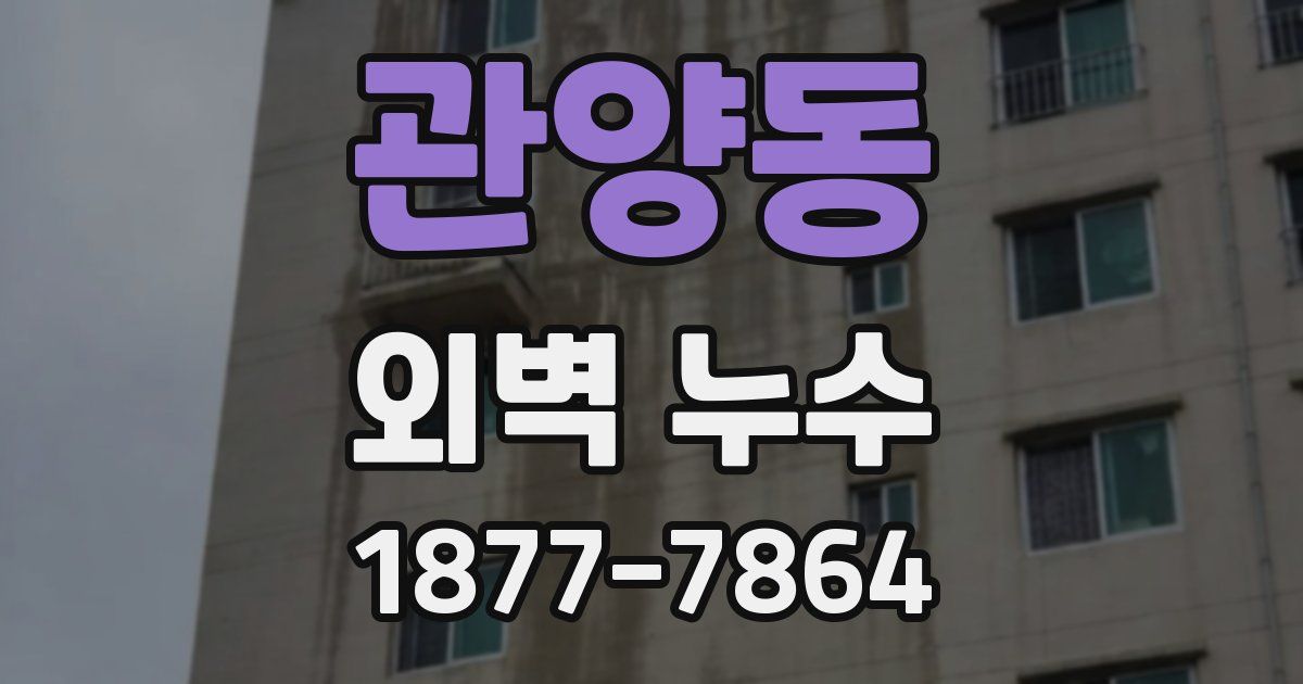 관양동 외벽 누수