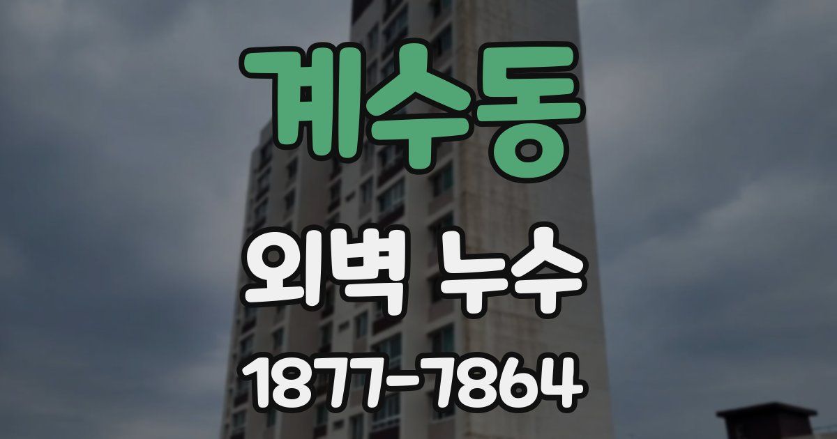 계수동 외벽 누수