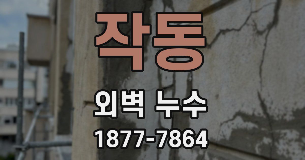 작동 외벽 누수