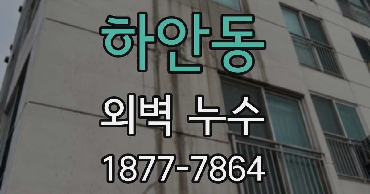 하안동 외벽 누수