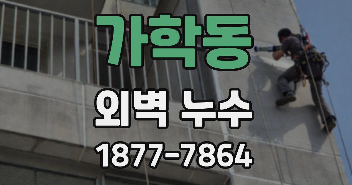 가학동 외벽 누수