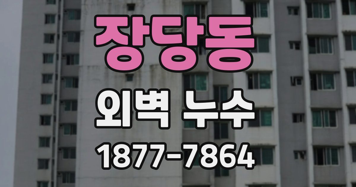 장당동 외벽 누수