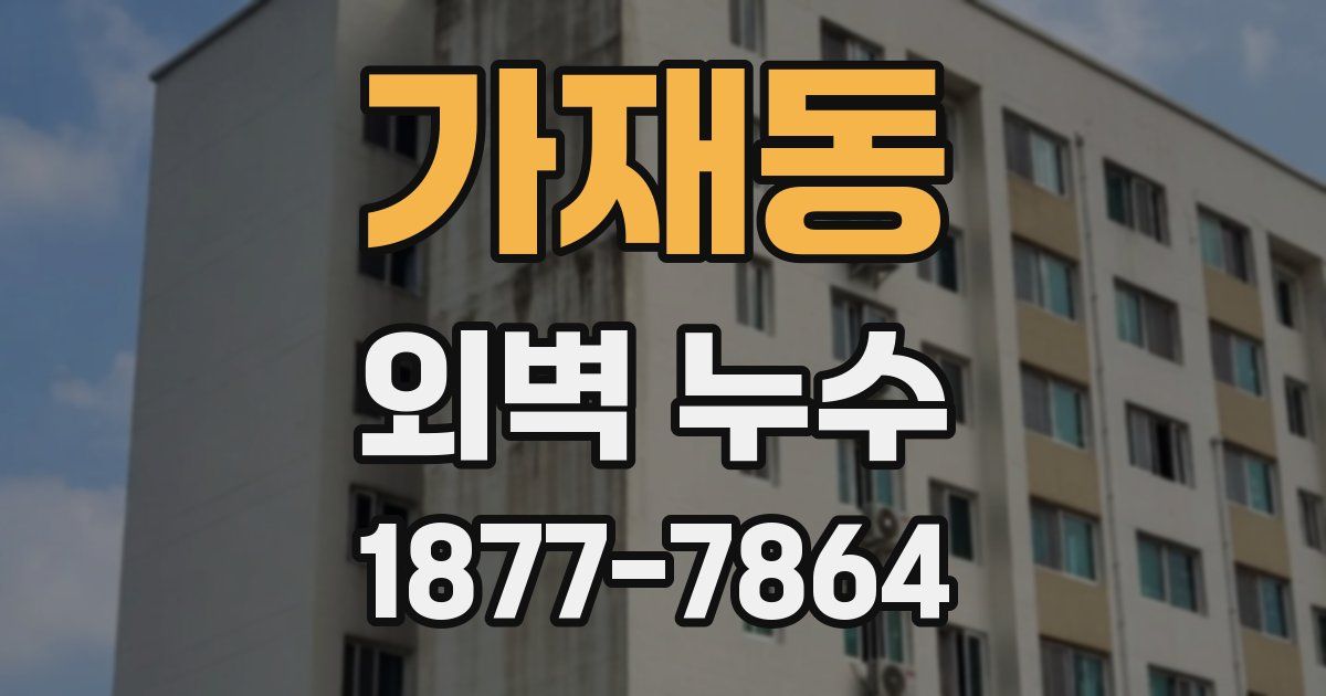 가재동 외벽 누수